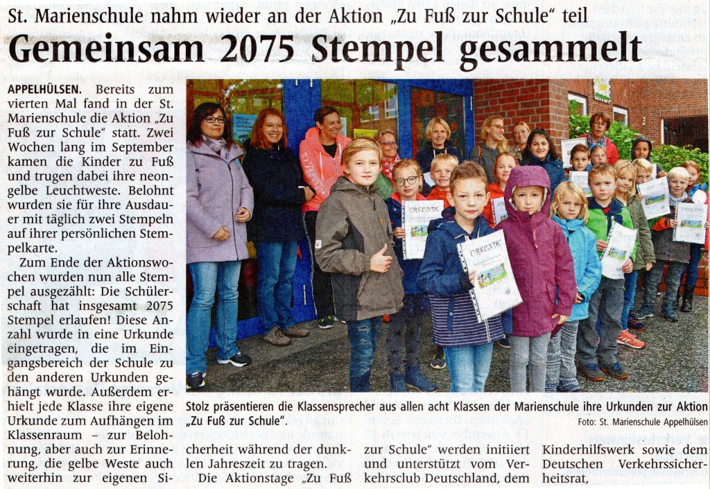 2018_10_09 WN Text u Bild Zu Fuß zur Schule