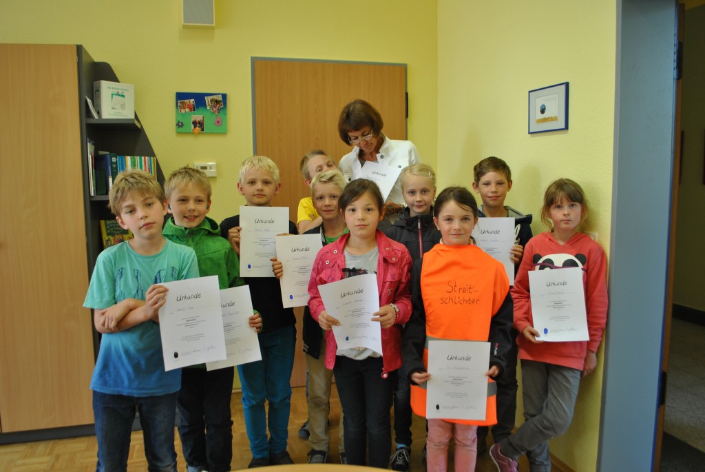 Streitschlichtergruppe fürs Schuljahr 2014/15 tritt an, Juni 2014