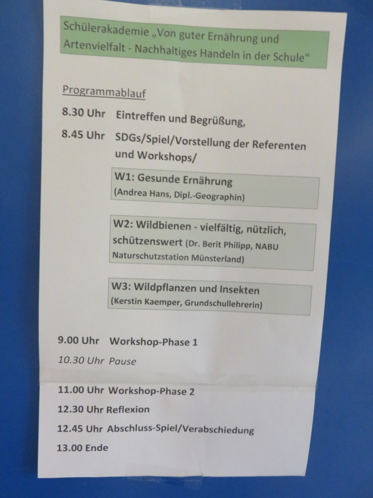 2018_09_12 Schülerakademie im Biozentrum Programm