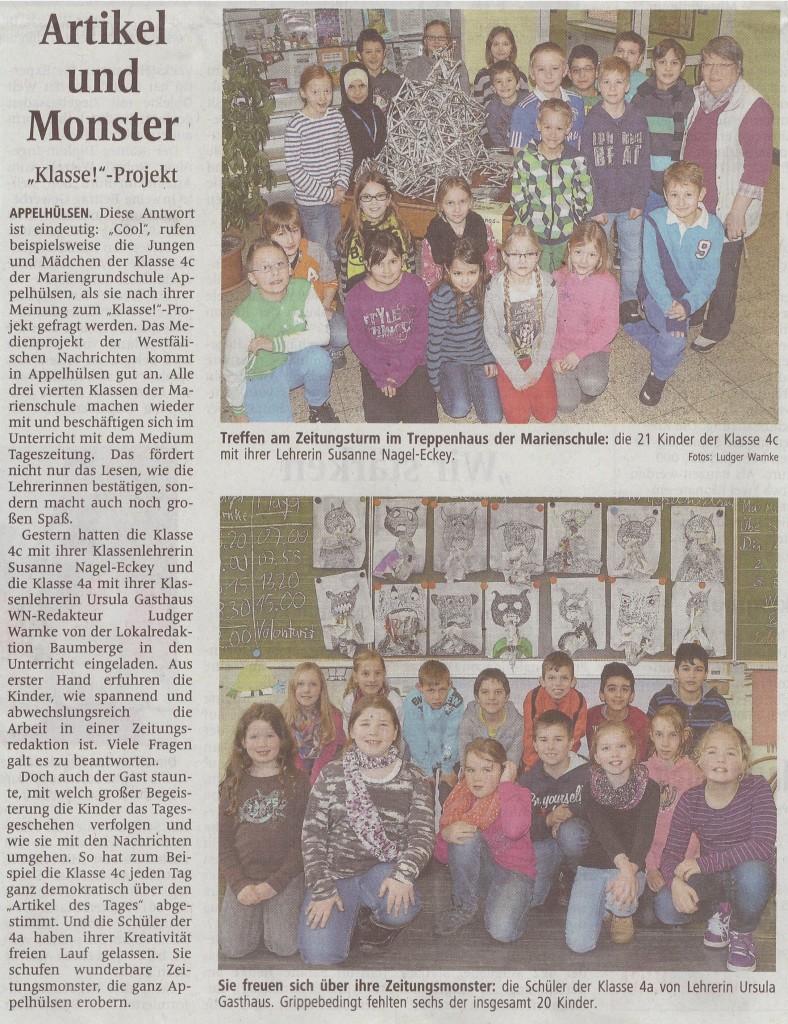 Zeitungsprojekt 4a und c, 28.02.2013