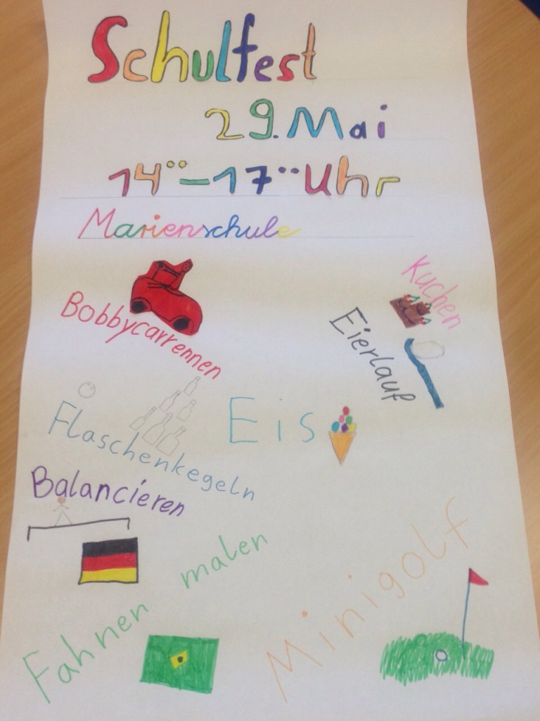 Schulfestplakat 21.05 2015