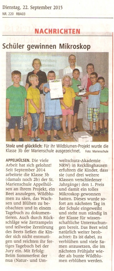 2015_09_22 WN Preisverleihung 3b Schulen in NRW blühen auf